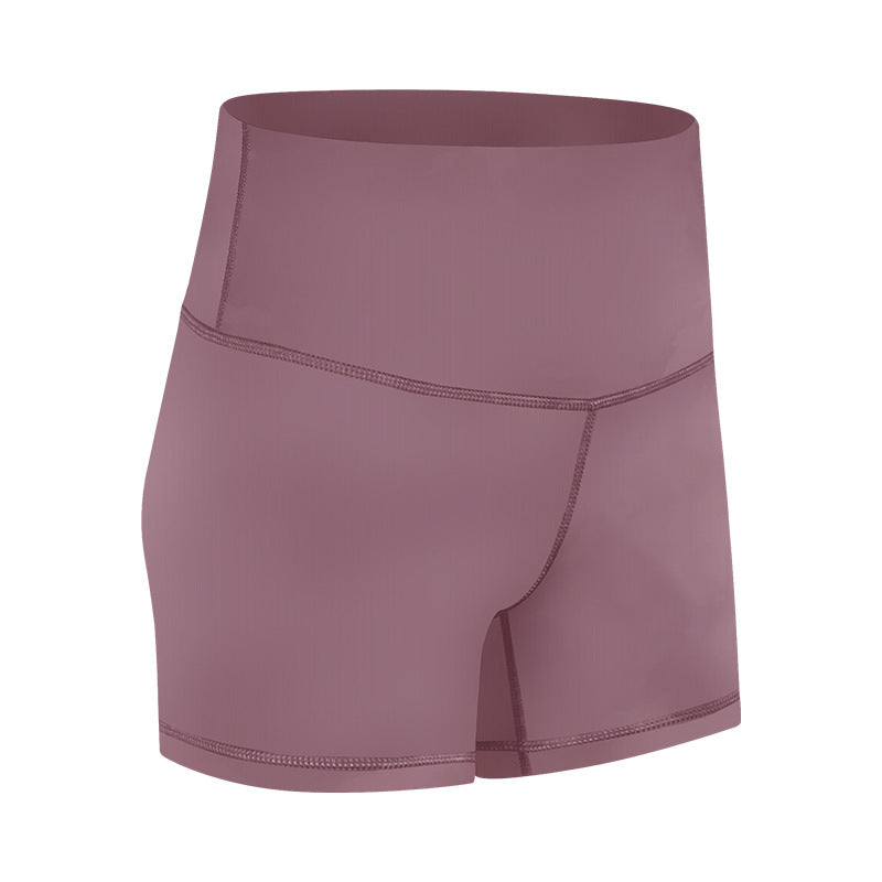 Summernew arrival double-sided brushed yoga shorts high waist hip lifting elastic silm running sports three-quarter pants for women s2037