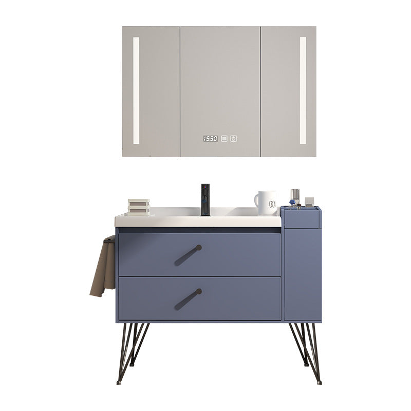 Nordic solid wood bathroom cabinet combination modern simple smart mirror bathroom washstand face wash basin pool bathroom