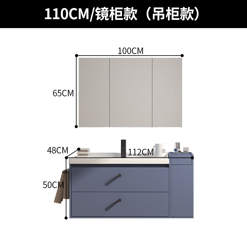 Nordic solid wood bathroom cabinet combination modern simple smart mirror bathroom washstand face wash basin pool bathroom