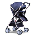 High-view baby stroller - reclining, lightweight, foldable, four-wheel shock absorption umbrella stroller for babies and toddlers (0-3 years)