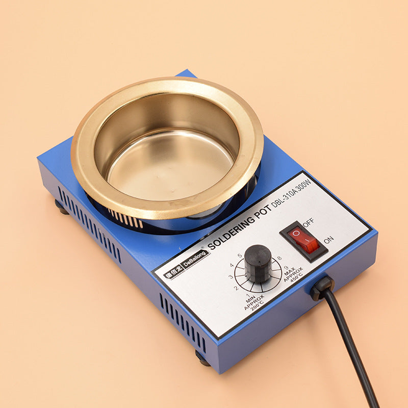 Debailong Lead-free Tin Furnace 100mm Round Titanium Tin Plating Furnace Environmental Protection Tin Plating on the Circuit Board of the Molten Tin Furnace