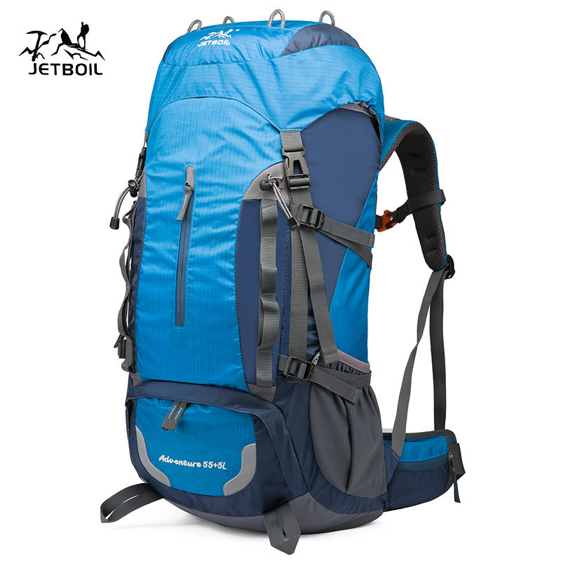 Outdoor sports mountaineering bag 55 liters large capacity 2025 autumn new product backpack hiking camping shoulder men's bag