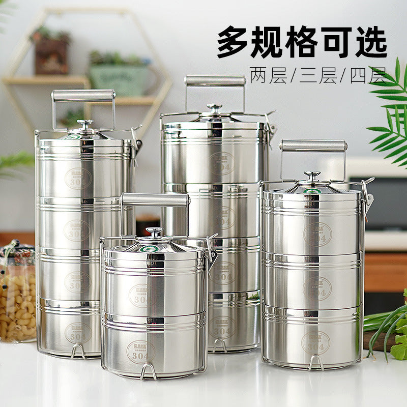 Shunjia yi 304 stainless steel vacuum insulated lunch box - multi-layer, leak-proof bento box for adults and students