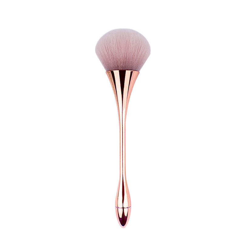 Single long-handled makeup brush, small waist makeup brush, electroplated large powder brush, manicure dust, soft hair makeup brush