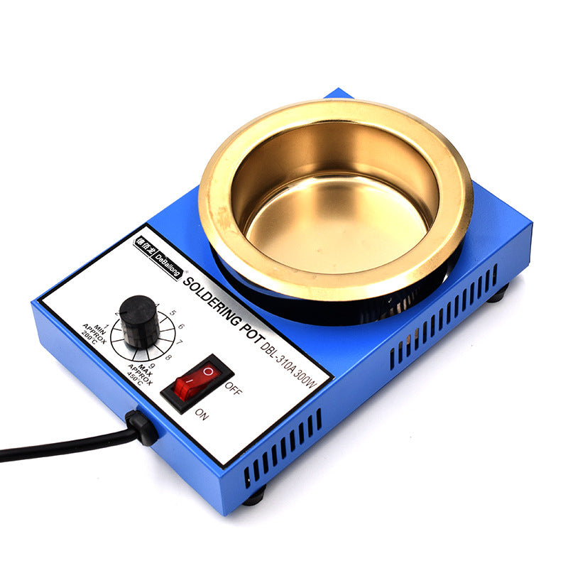 Debailong Lead-free Tin Furnace 100mm Round Titanium Tin Plating Furnace Environmental Protection Tin Plating on the Circuit Board of the Molten Tin Furnace