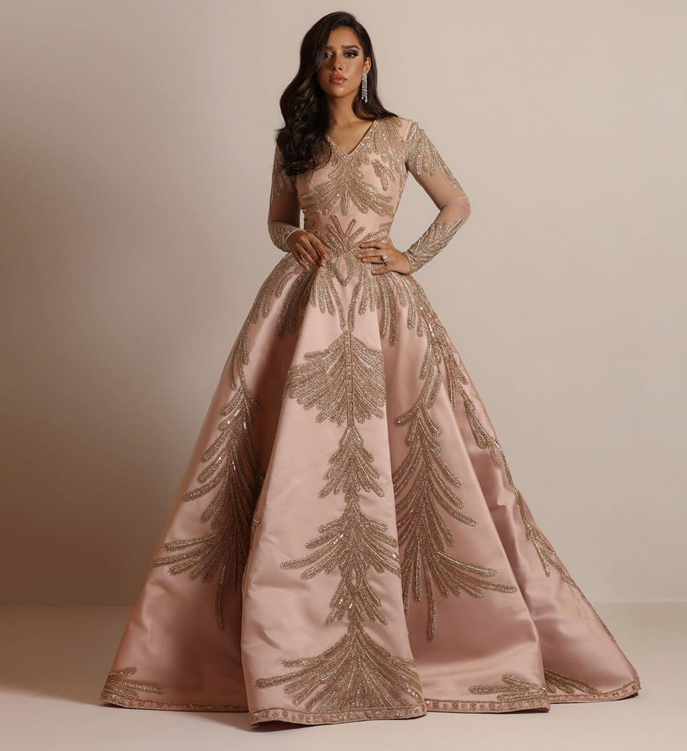 spring new arrivals: european and american style women's fashion - independent website hot stamping long sleeve maxi dress - sexy evening gown for banquets