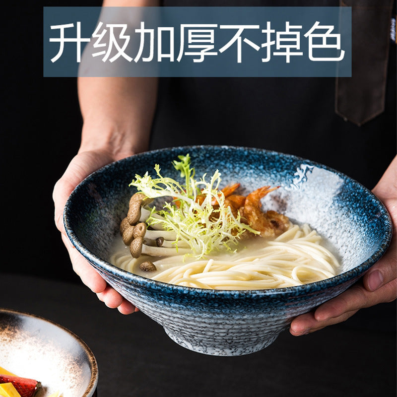 Japanese ceramic bowl for homelarge ramen bowl rice bowl noodle soup bowl creative tableware restaurant hat bowl