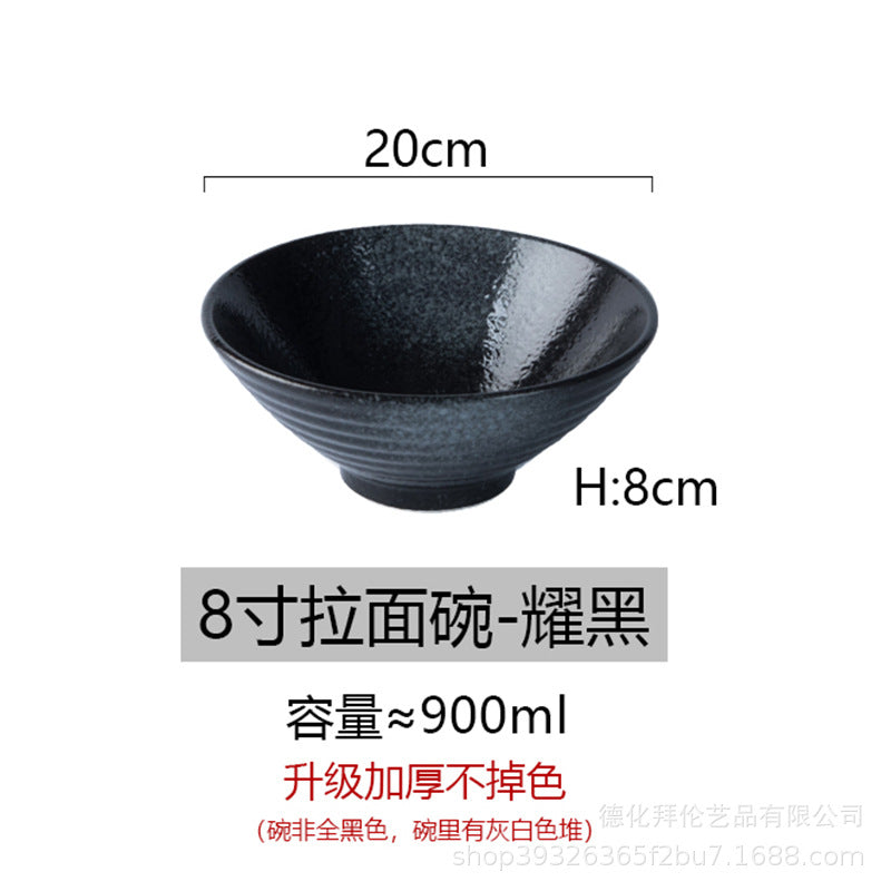 Japanese ceramic bowl for homelarge ramen bowl rice bowl noodle soup bowl creative tableware restaurant hat bowl