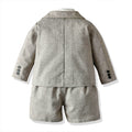 New children's spring/autumn outfit: boys' british style mini suit, fashionable retro three-piece set - wholesale baby set