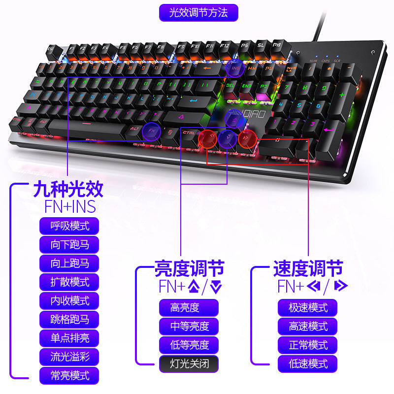 Silver sculpt summoner true mechanical keyboard - hot-swappable, gaming blue switch, punk style, wired usb - amazon cross-border wholesale