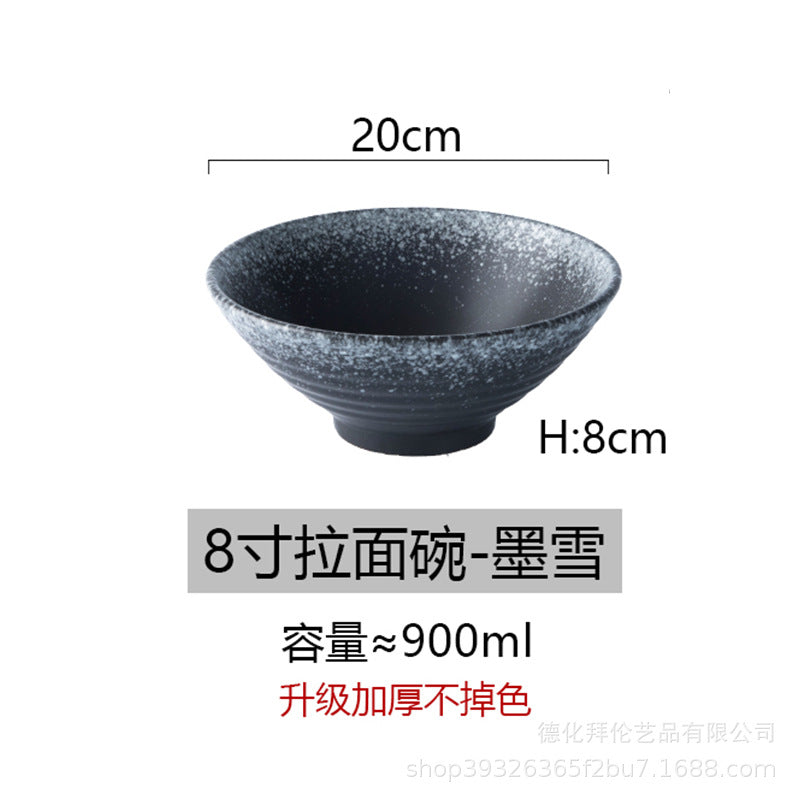 Japanese ceramic bowl for homelarge ramen bowl rice bowl noodle soup bowl creative tableware restaurant hat bowl