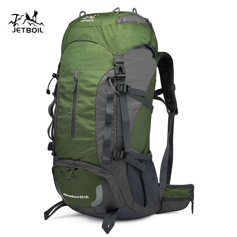 Outdoor sports mountaineering bag 55 liters large capacity 2025 autumn new product backpack hiking camping shoulder men's bag