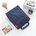 Large capacity student canvas tote file bag, double-layer document bag, book carrier, tutoring bag - custom logo printing available