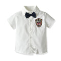 Inssummer children's clothing children's british style badge short-sleeved suit kindergarten uniform performance costume baby