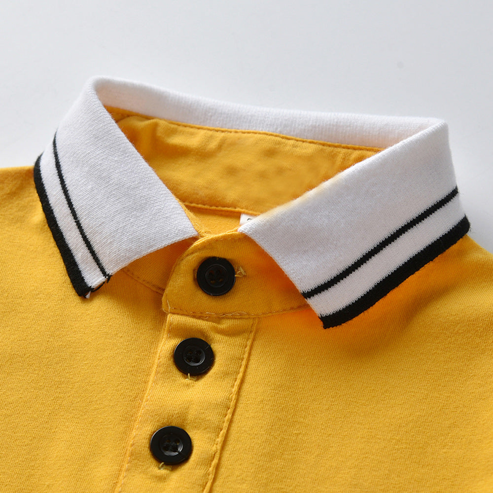 New casual children's wear baby rompers boys' polo shirts short-sleeve infant onesies - ready stock wholesale