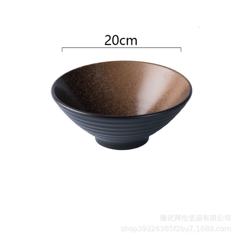 Japanese ceramic bowl for homelarge ramen bowl rice bowl noodle soup bowl creative tableware restaurant hat bowl