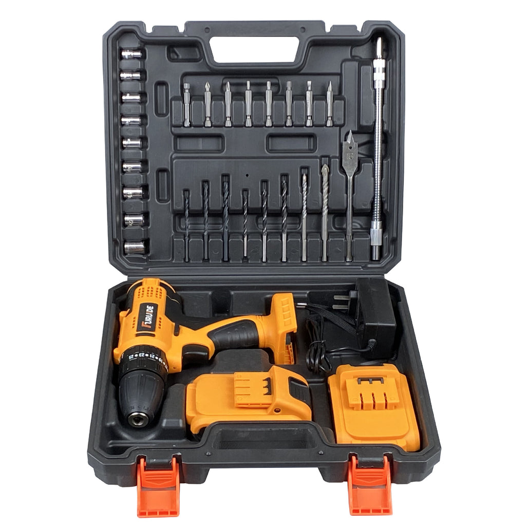 Factory direct sales 21V lithium battery impact electric drill electric screwdriver hardware tool combination set toolbox