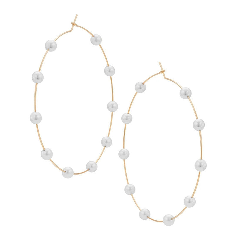 Pearl earrings wholesale european and american cross-border alloy silver jewelry women's niche rings exaggerated stylish high-end earrings