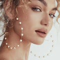 Pearl earrings wholesale european and american cross-border alloy silver jewelry women's niche rings exaggerated stylish high-end earrings