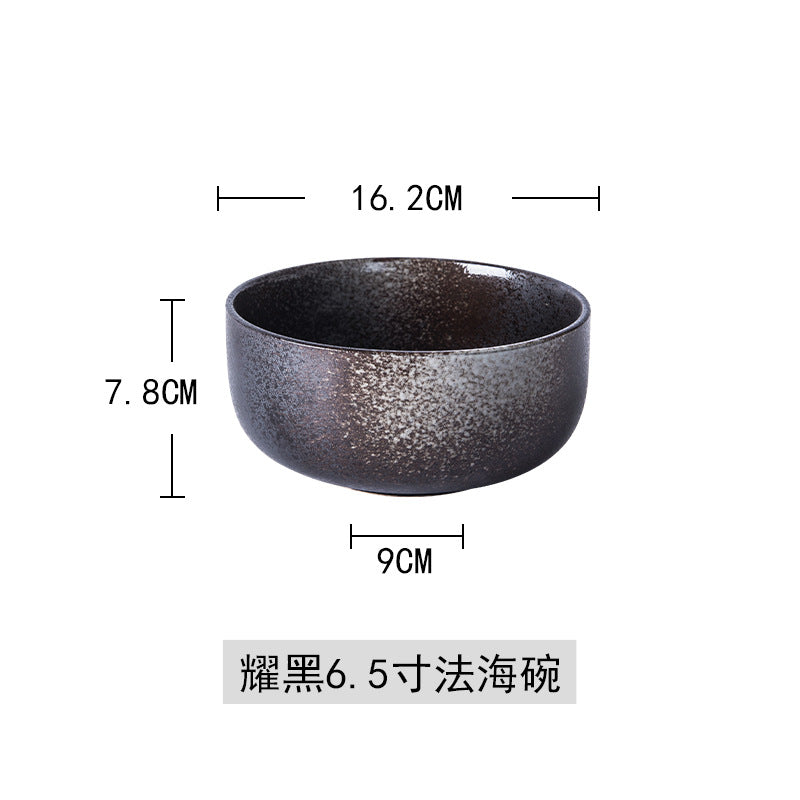 Japanese ceramic student dormitory instant noodle bowl single bowl and chopsticks large bowl for home restaurant soup bowl ramen manufacturer wholesale