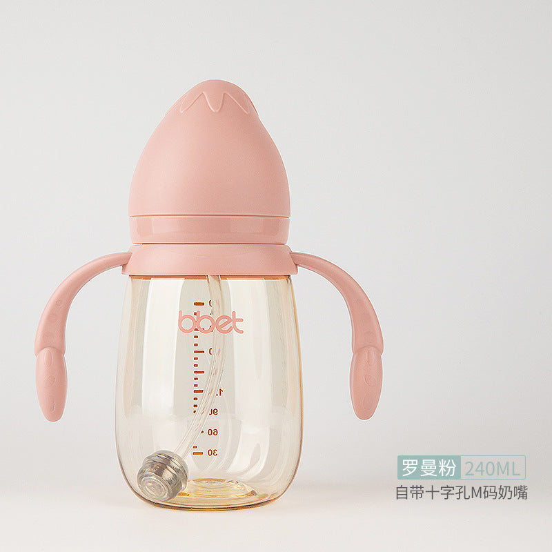 Ppsu baby bottles for toddlers: drop-resistant, anti-choke, sippy cup for ages 1-3+