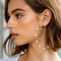 Pearl earrings wholesale european and american cross-border alloy silver jewelry women's niche rings exaggerated stylish high-end earrings