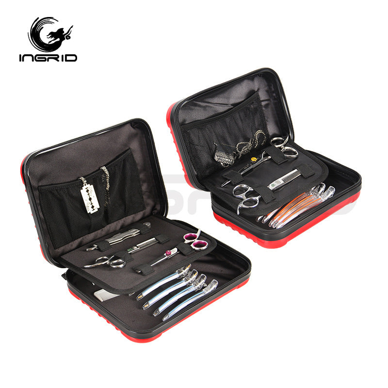 Beauty salon tool storage box oil head box scissors clip comb storage box hairstylist portable beauty code packet of the released version