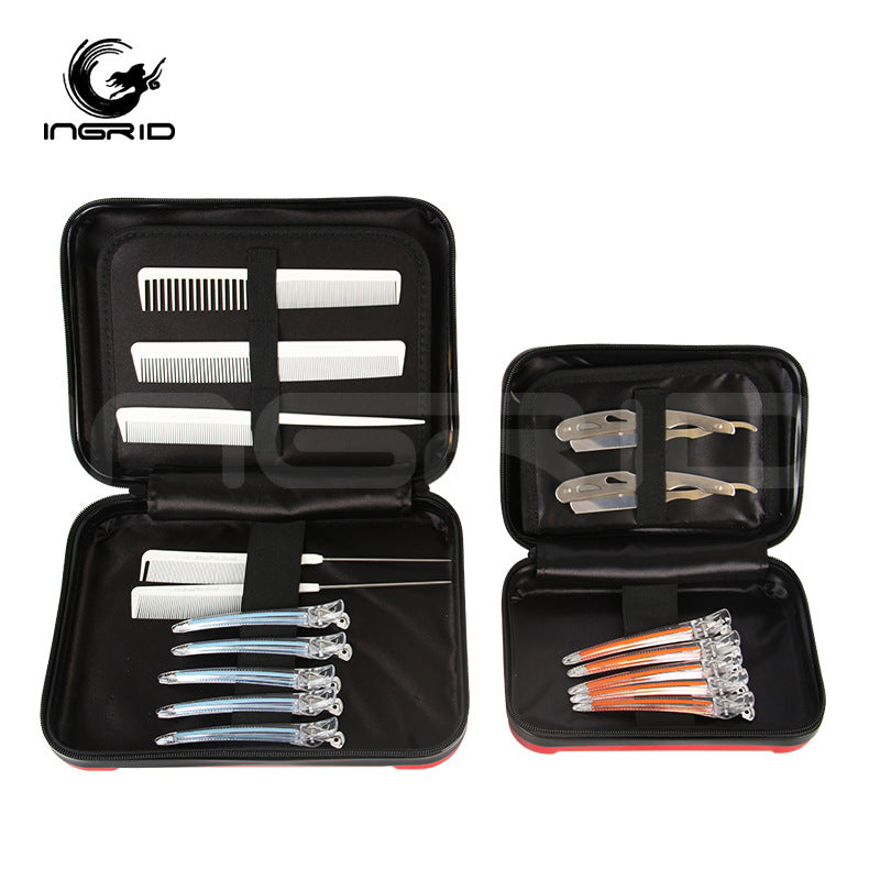 Beauty salon tool storage box oil head box scissors clip comb storage box hairstylist portable beauty code packet of the released version