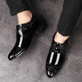 New arrival: glossy men's business formal leather shoes - stylish casual footwear, plus sizes available, lace-up wedding shoes, dropshipping available