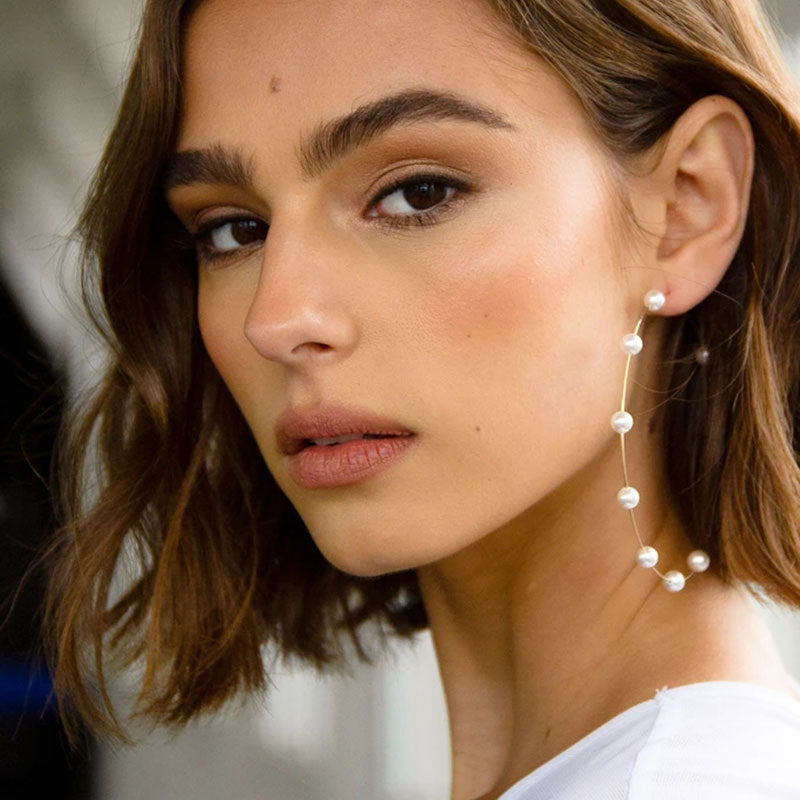 Wholesale big hoop earrings - european & american cross-border jewelry - unique, statement-making designs - niche, affordable luxury - high-end pearl stud earrings for women