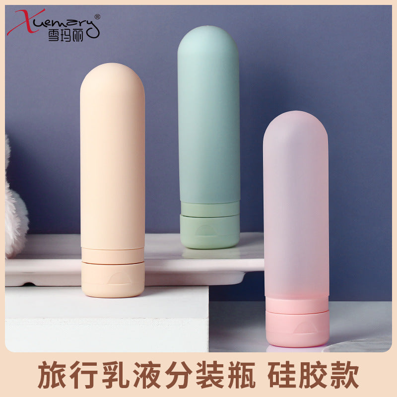 Xue belle silicone empty bottle oem travel refill bottle processing personalized cosmetic bottle plastic bottle oem