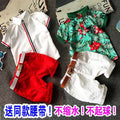 Boys' outfit  new baby t-shirt and shorts set - two-piece casual set for boys with free belt