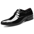 New arrival: glossy men's business formal leather shoes - stylish casual footwear, plus sizes available, lace-up wedding shoes, dropshipping available