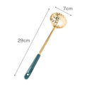 Chao bai creative ceramic stainless steel soup shell soup leakage colored glaze stainless steel 7cm hot pot spoon colander kitchenware soup spoon