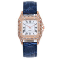Manufacturer dropshipping wholesale fashion diamond-encrusted roman square women's watch women's watch belt quartz douyin popular model