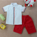 Boys' outfit  new baby t-shirt and shorts set - two-piece casual set for boys with free belt