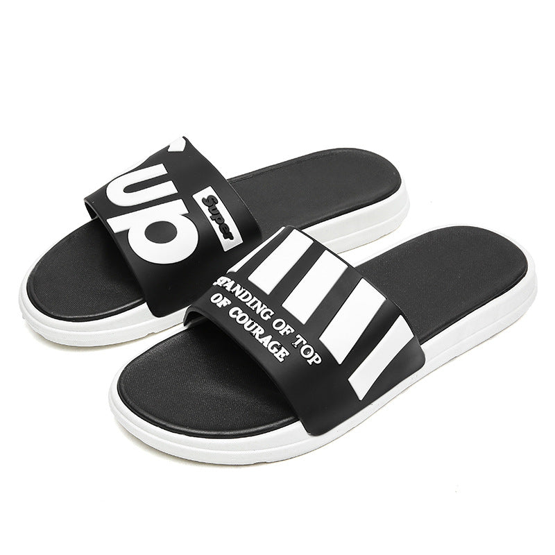 【dropshipping available】korean style men's summer fashion slippers - anti-slip, couple's outdoor/indoor flip-flops