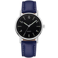 Silver black face blue ribbon