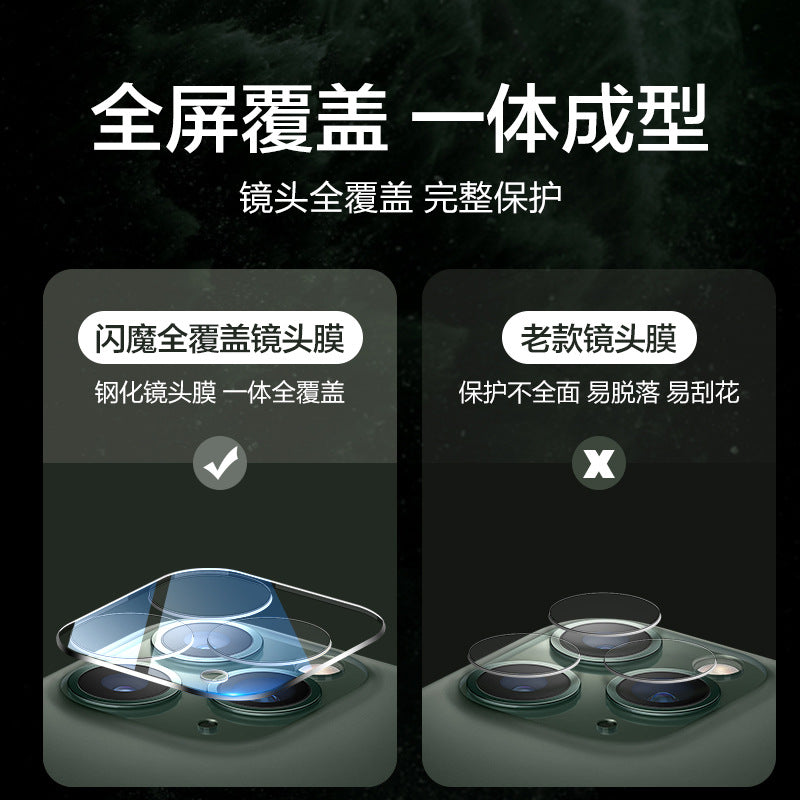 Tempered glass lens protector for iphone 16, iphone 11, and 12 pro max - camera lens screen protector with eye protection