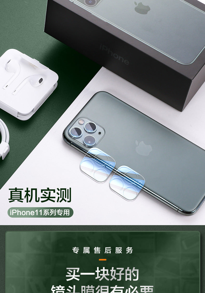 Tempered glass lens protector for iphone 16, iphone 11, and 12 pro max - camera lens screen protector with eye protection