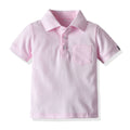 Summer new children's clothing set: pink polo shirt and shorts casual two-piece outfit - dropshipping available