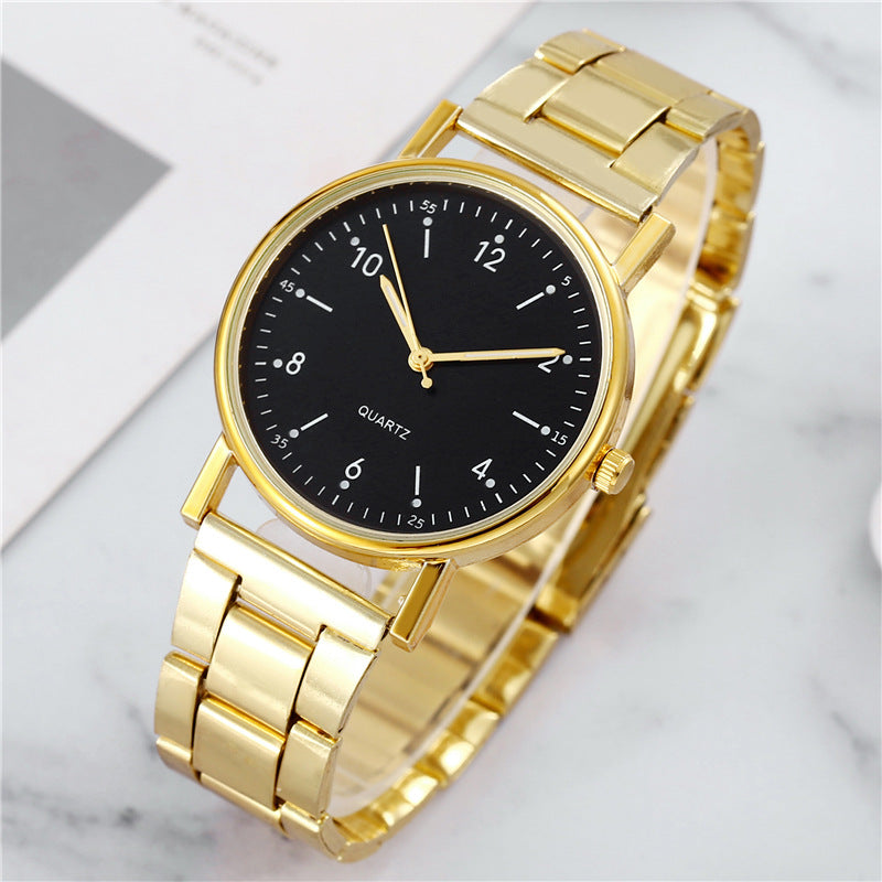Wholesale steel band quartz watches for men and women - fashionable business casual digital quartz wristwatches for cross-border e-commerce