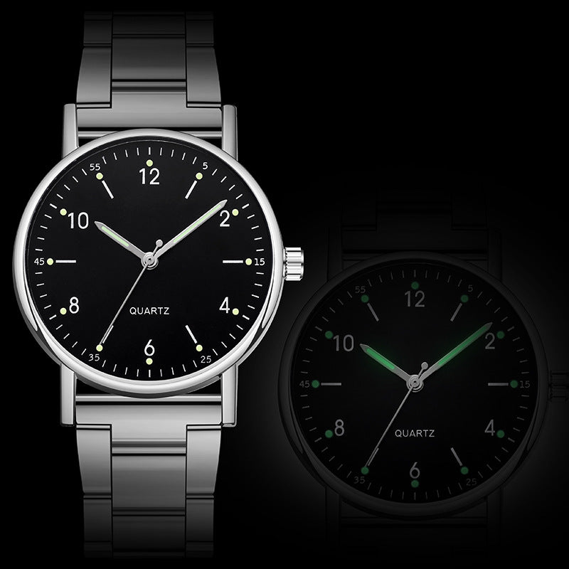 Wholesale steel band quartz watches for men and women - fashionable business casual digital quartz wristwatches for cross-border e-commerce
