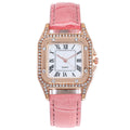 Manufacturer dropshipping wholesale fashion diamond-encrusted roman square women's watch women's watch belt quartz douyin popular model