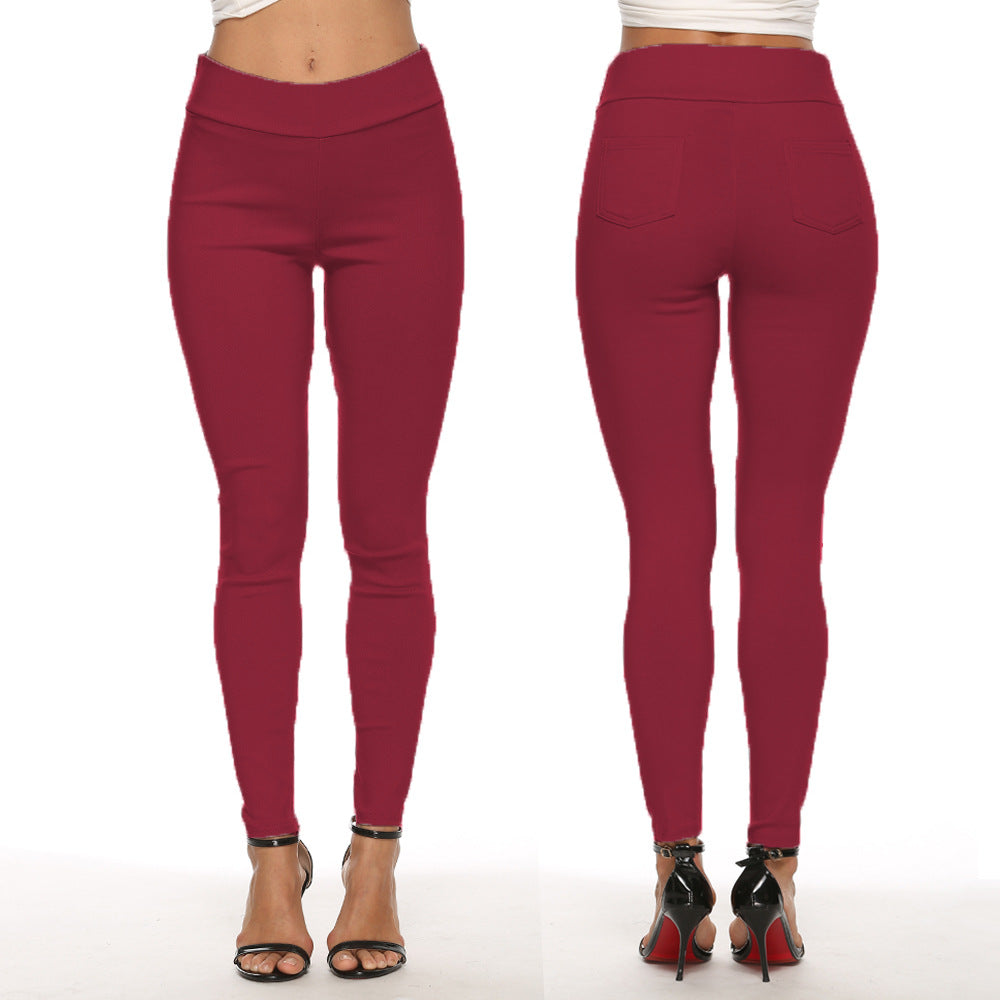 hot seller:  &  autumn new arrivals - women's high-waisted pencil pants, cropped length, european & american style casual pants