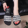 European style women's summer fashion slides - new 2024 flat beach sandals - thong sandals - women's slides