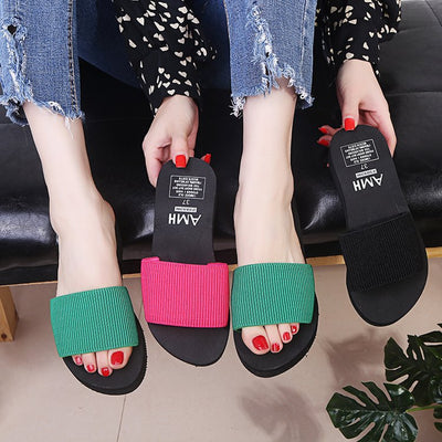 2024 new wedge heel flip-flops beach sandals women's open toe platform sandals - dropshipping available