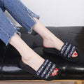 European style women's summer fashion slides - new 2024 flat beach sandals - thong sandals - women's slides