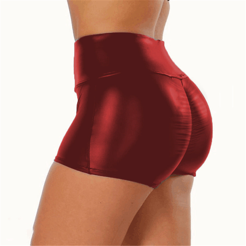 Amazon  hot style sexy nightclub hot pants leather shorts for women cross-border women's clothing honey sexy peach butt shorts
