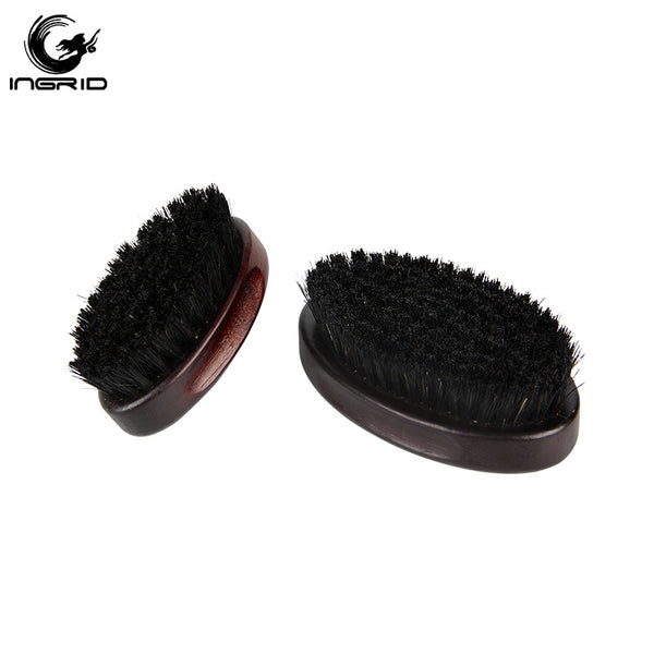 Men's Vintage Grease Head Styling Brush Oval Cleaning Care Brush Hair Salon Solid Wood Beard Cleaning Tool